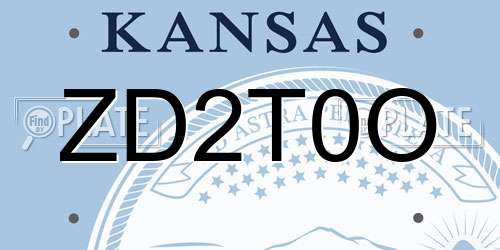ZD2T0O Kansas License Plate
