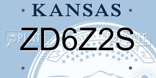 ZD6Z2S Kansas License Plate