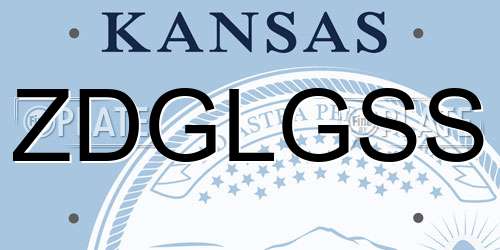 ZDGLGSS Kansas License Plate