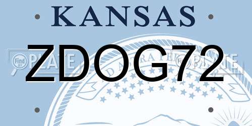 ZDOG72 Kansas License Plate