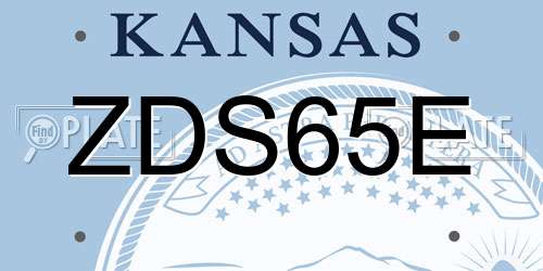 ZDS65E Kansas License Plate