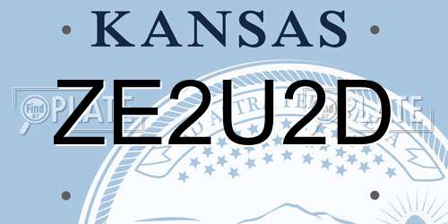 ZE2U2D Kansas License Plate