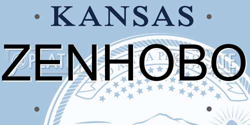 ZENHOBO Kansas License Plate