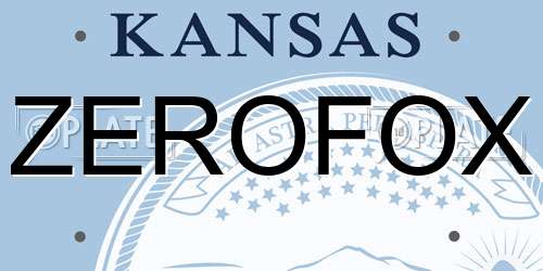 ZEROFOX Kansas License Plate