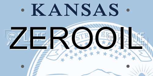 ZEROOIL Kansas License Plate