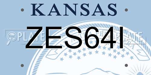 ZES64I Kansas License Plate