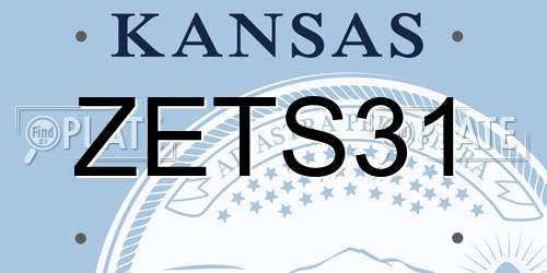 ZETS31 Kansas License Plate