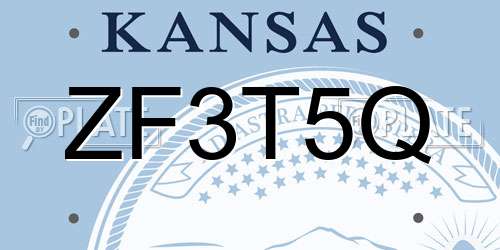 ZF3T5Q Kansas License Plate