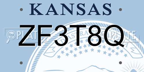 ZF3T8Q Kansas License Plate