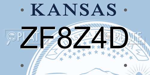 ZF8Z4D Kansas License Plate
