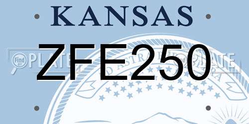 ZFE250 Kansas License Plate