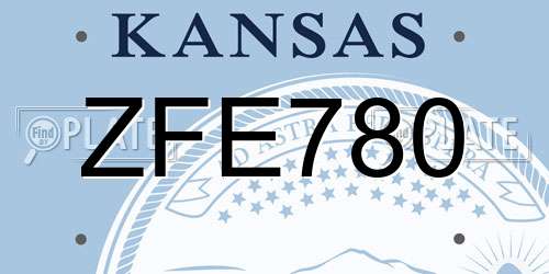 ZFE780 Kansas License Plate