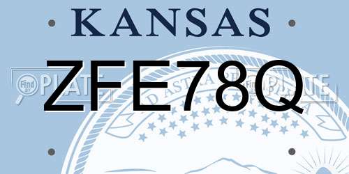 ZFE78Q Kansas License Plate