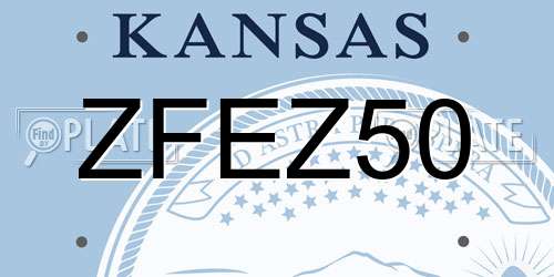 ZFEZ50 Kansas License Plate