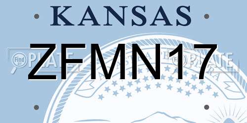 ZFMN17 Kansas License Plate