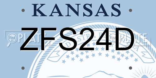 ZFS24D Kansas License Plate
