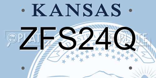 ZFS24Q Kansas License Plate