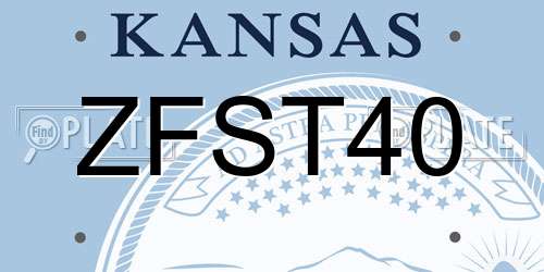 ZFST40 Kansas License Plate