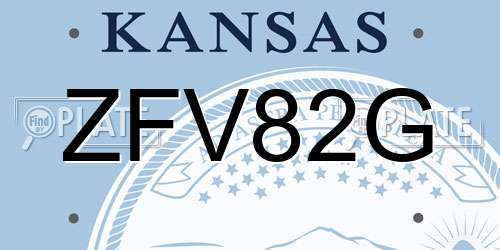 ZFV82G Kansas License Plate