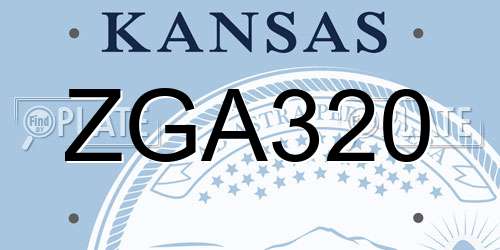 ZGA320 Kansas License Plate
