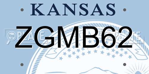 ZGMB62 Kansas License Plate