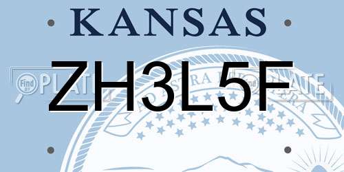 ZH3L5F Kansas License Plate