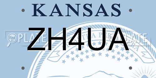 ZH4UA Kansas License Plate