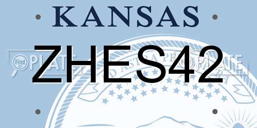 ZHES42 Kansas License Plate