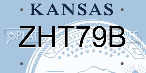 ZHT79B Kansas License Plate