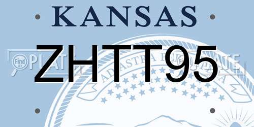 ZHTT95 Kansas License Plate