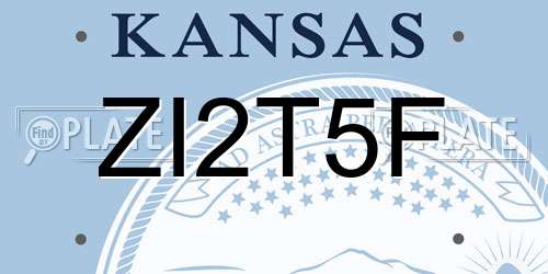 ZI2T5F Kansas License Plate