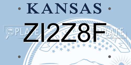 ZI2Z8F Kansas License Plate