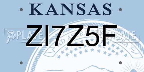 ZI7Z5F Kansas License Plate