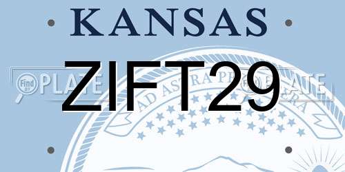 ZIFT29 Kansas License Plate