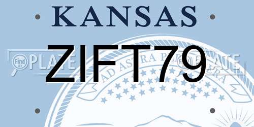 ZIFT79 Kansas License Plate