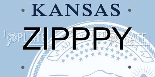 ZIPPPY Kansas License Plate