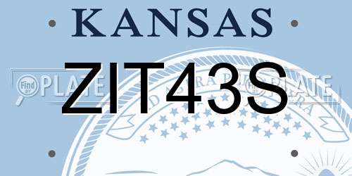 ZIT43S Kansas License Plate