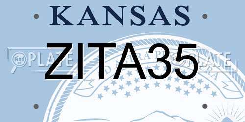 ZITA35 Kansas License Plate