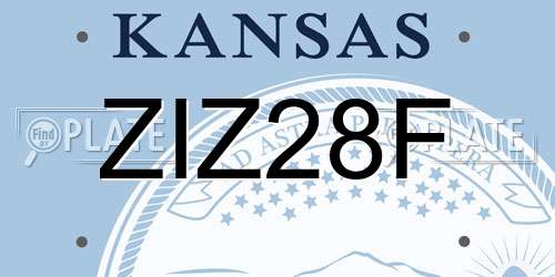 ZIZ28F Kansas License Plate