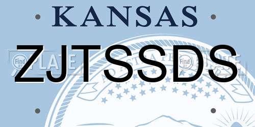 ZJTSSDS Kansas License Plate
