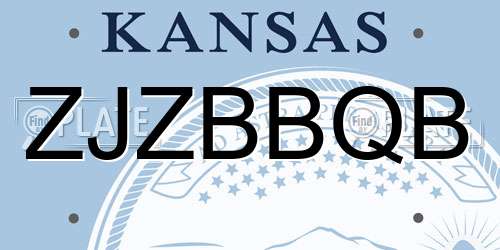 ZJZBBQB Kansas License Plate