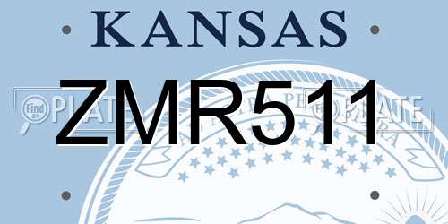ZMR511 Kansas License Plate