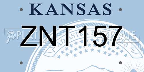 ZNT157 Kansas License Plate