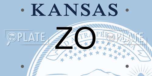 ZO Kansas License Plate