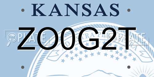 ZO0G2T Kansas License Plate
