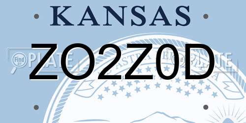 ZO2Z0D Kansas License Plate