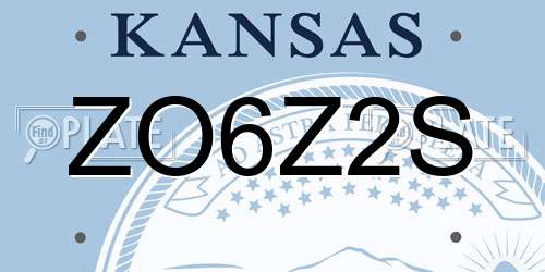 ZO6Z2S Kansas License Plate