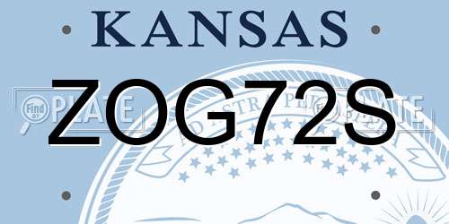ZOG72S Kansas License Plate