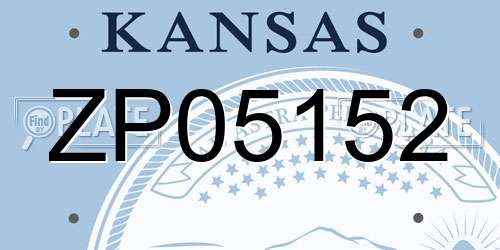 ZP05152 Kansas License Plate