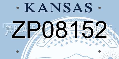 ZP08152 Kansas License Plate